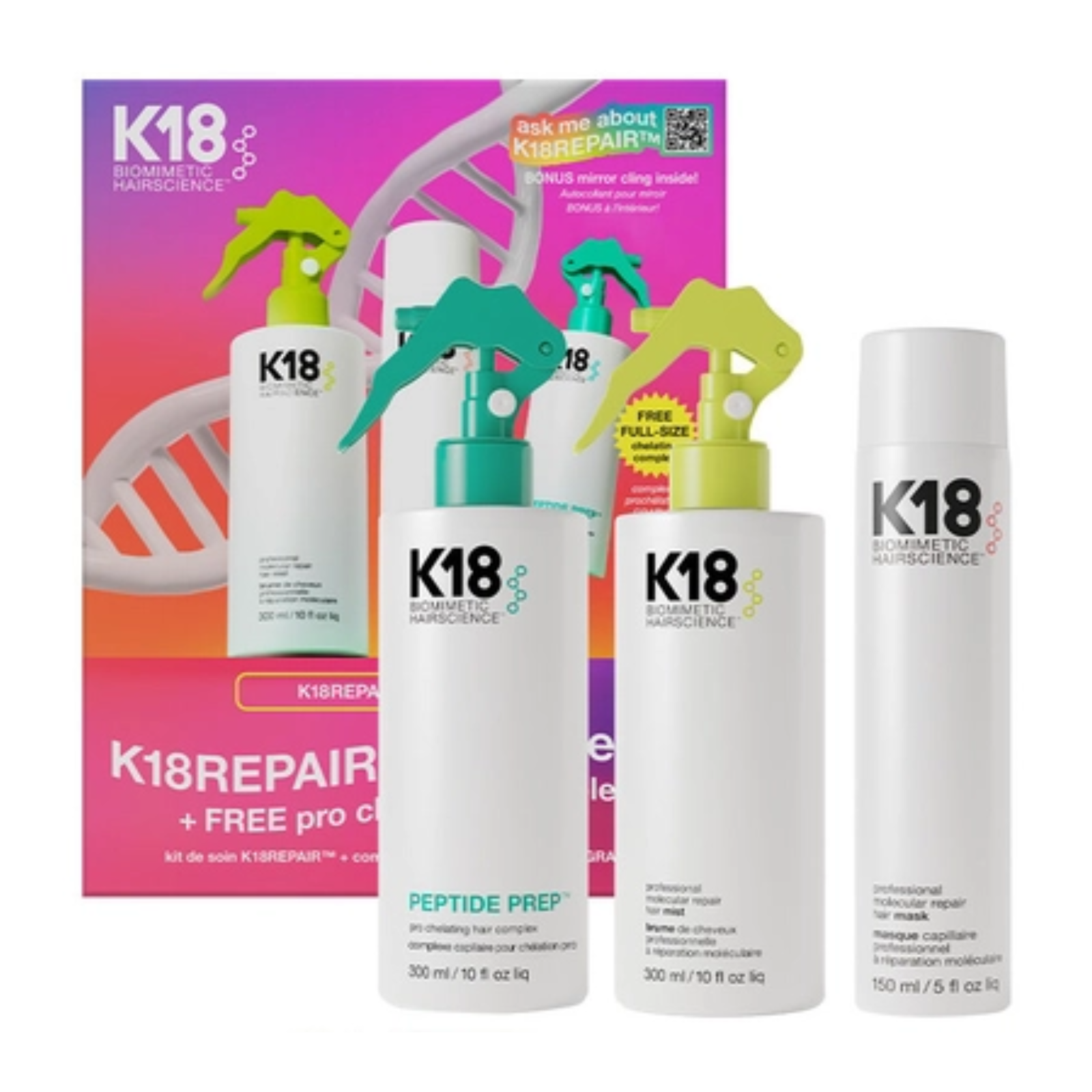 K18 Biomimetic HairScience REPAIR™ Service Kit (Hair treatment for damaged hair)