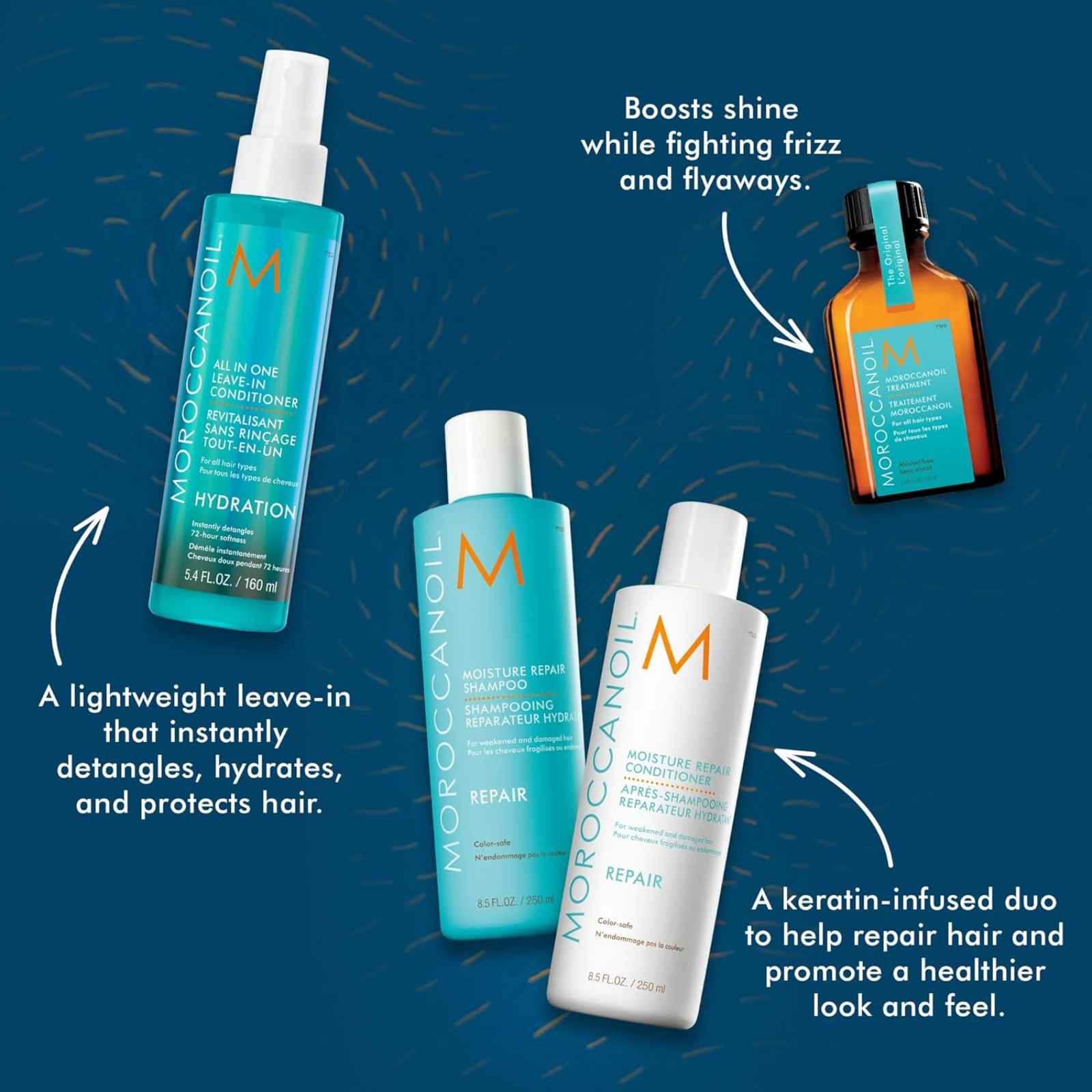 MoroccanOil Repair Holiday Gift Set (4in1 set for damaged hair)