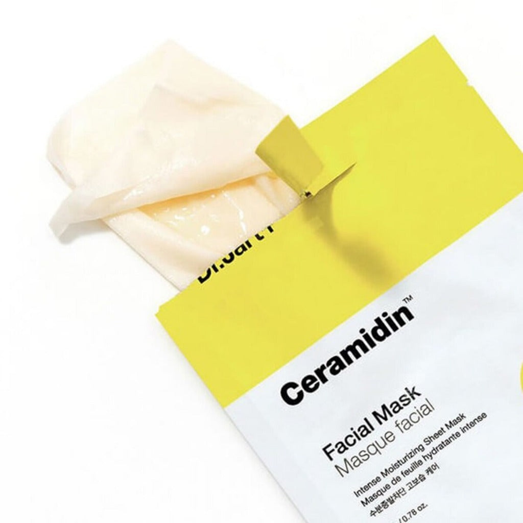Intensively moisturizing sheet mask with ceramides by Dr.Jart+ (Dr.Jart+ Ceramidin Facial Barrier Mask), 1 Box Of 5 Sheets